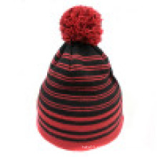 Gorro de punto con punto en rayas NTD017